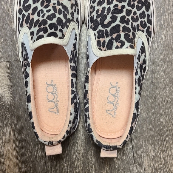 Taupe Leopard Canvas Sneakers - Picture 3 of 4